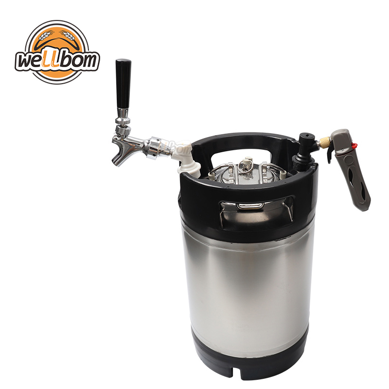 Best Quality Home Brewing Used Beer Kegs 2.5 Gallon Stainless Steel Wine Drink Beer Barrels with Rubber Handle